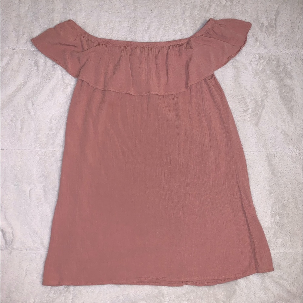 Off-the-shoulder mini dress